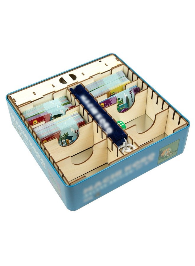 The Broken Token Machi Koro Compatible Deluxe Edition Game Organizer - Wood Storage Box with Multiple Dividers, Rows and Bit Boxes - Image 5