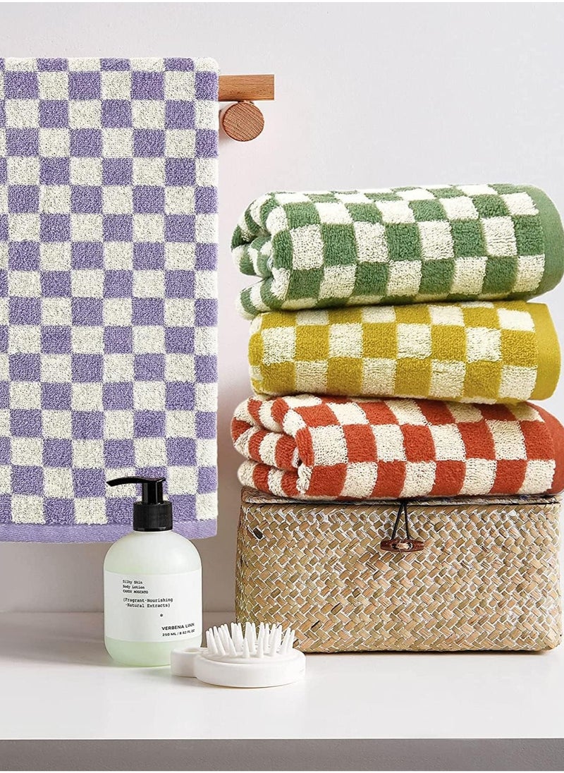 Checkered Cotton Towels, Cotton Face Hand Towels Soft Absorbent for Bathroom, Spa, Gym, Kitchen, 4 Pcs Soft Cotton Hand Towel Set Checkered, 13 x 29 Inches, 4 Colors - pzsku/ZB934E1A719AA06DBB284Z/45/_/1731978975/f043b48b-f2ea-41dd-9cf6-f3d397712fa2