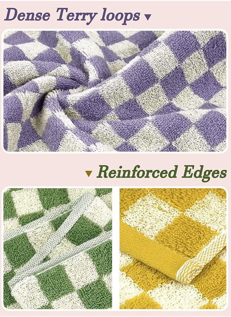 Checkered Cotton Towels, Cotton Face Hand Towels Soft Absorbent for Bathroom, Spa, Gym, Kitchen, 4 Pcs Soft Cotton Hand Towel Set Checkered, 13 x 29 Inches, 4 Colors - pzsku/ZB934E1A719AA06DBB284Z/45/_/1731979148/4c2eda96-a70f-4df4-ab4f-33ce348286b2