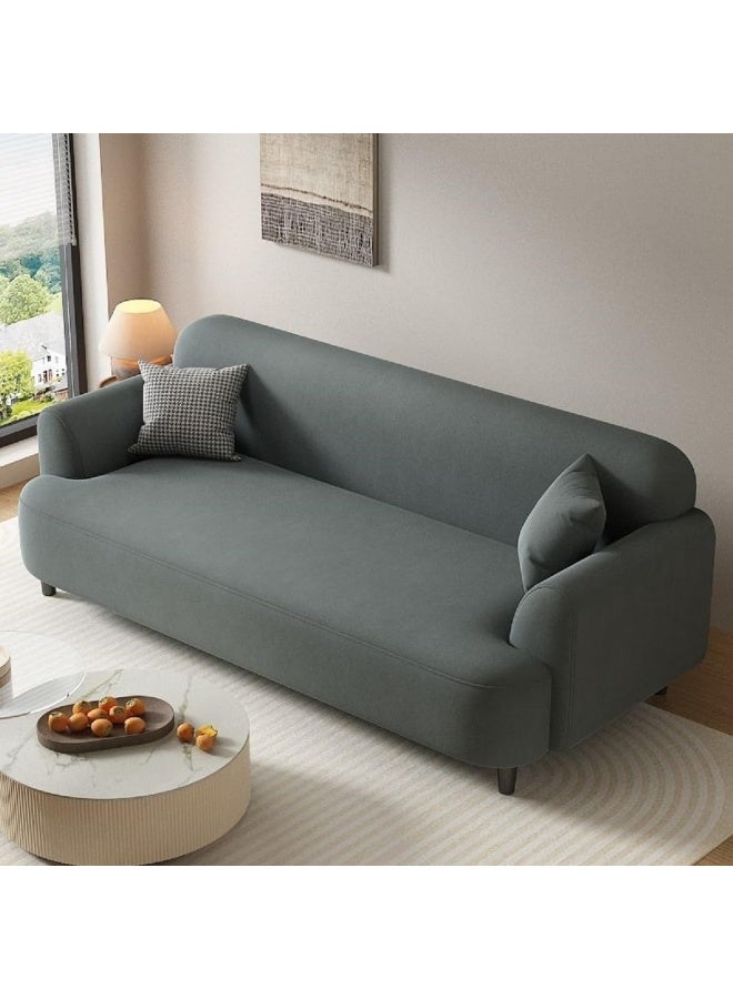 Zayn comforts Modern 3-Seater Leather Sofa in Dark Grey - Image 1