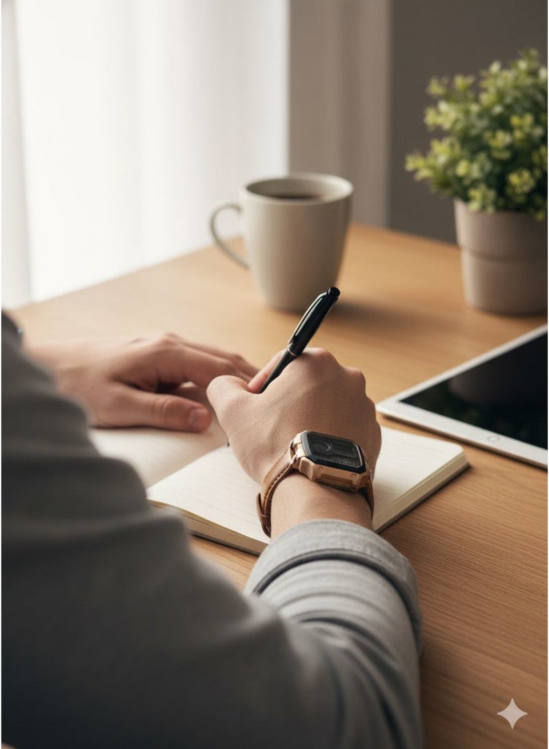 Macon Men’s Digital Sports Watch, Resin Bronze Square Dial, Caramel Shade Leather Strap, Alarm, Stopwatch, Waterproof - Image 2