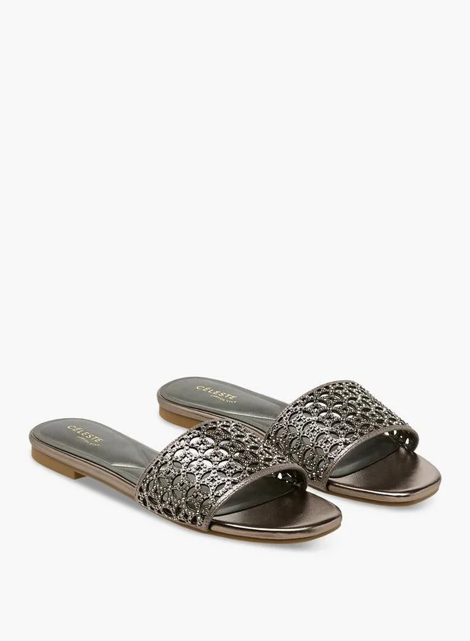 Celeste Women Embellished Slip-On Sandals