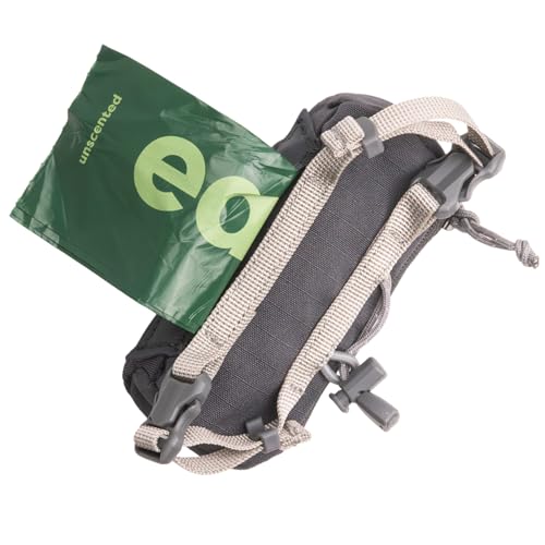 Ruffwear Stash Bag Mini Dog Poop Bag Holder Compact Leash Pouch with 2Strap Attachment Zip Pocket Fits Standard Roll Side Slot Grippy Starter Pad Cinch Poop Loop Mesh Pocket Basalt Gray - Image 3