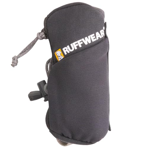 Ruffwear Stash Bag Mini Dog Poop Bag Holder Compact Leash Pouch with 2Strap Attachment Zip Pocket Fits Standard Roll Side Slot Grippy Starter Pad Cinch Poop Loop Mesh Pocket Basalt Gray - Image 1
