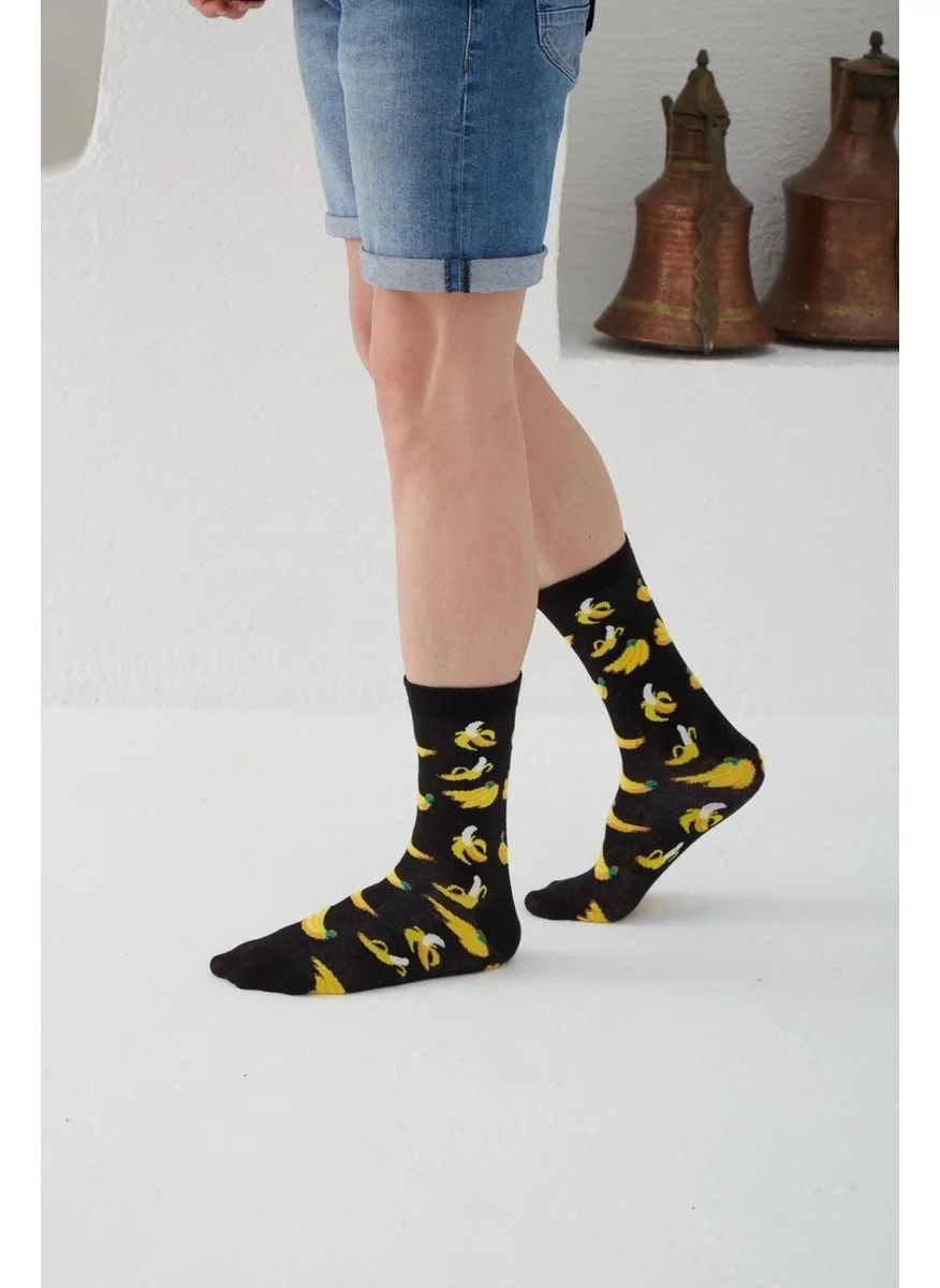 Carnaval Socks Multi Banana Patterned Colorful Socks