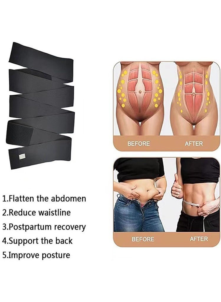 Carebao Women's Waist Trainer Velcro Elastic Wrap Corset Plus Size Trainer Corset Tummy Control Slimming Abdominal Shaper Workout Waist Trimmer Suitable for Gym Exercise Body Shaping Waist Trimmer Belt  - Image 5