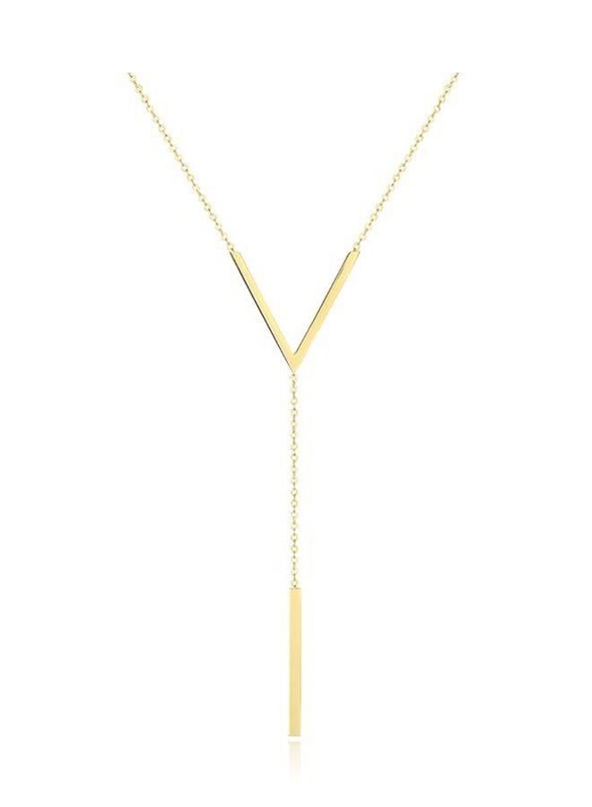 DUNISO قلادة على شكل حرف V للنساء والفتيات وإكسسوارات الموضة العصرية مع إكسسوارات فساتين مجوهرات أنيقة بسيطة وفريدة من نوعها - Image 5