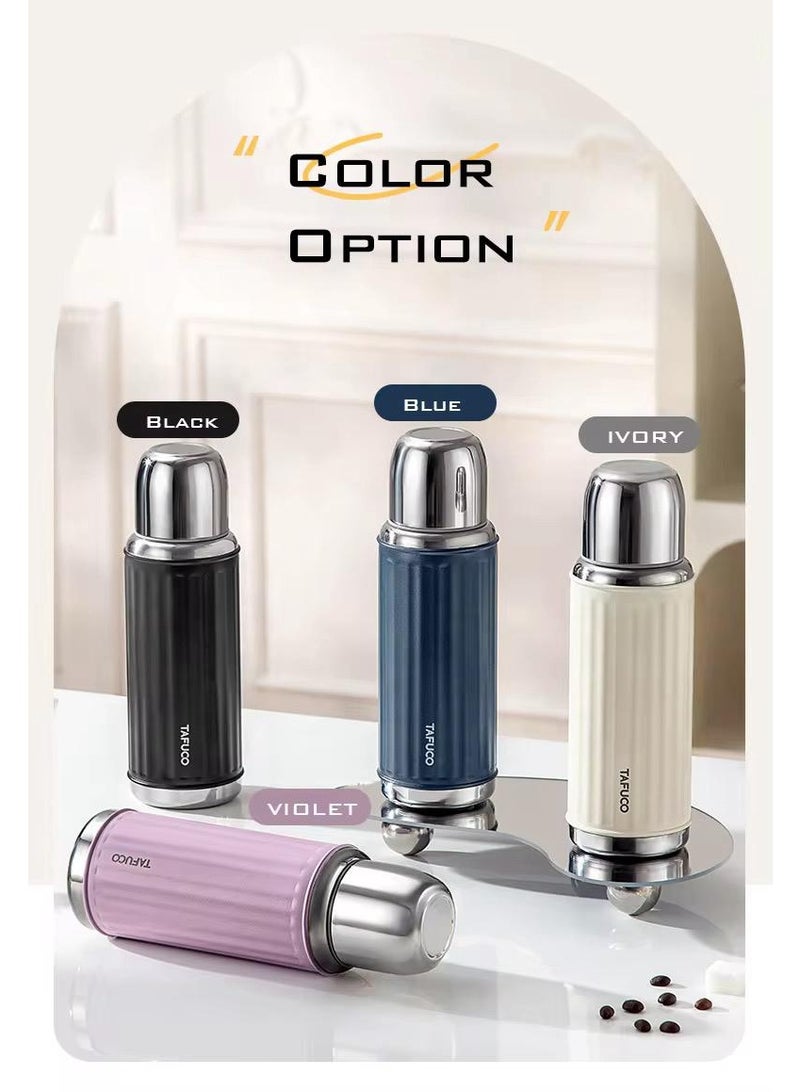 Tafuco Japanese Premium Quality Stainless Steel Water bottle, Back to school, Perfect Gift for Him and Her - 500ml, Blue - Image 2