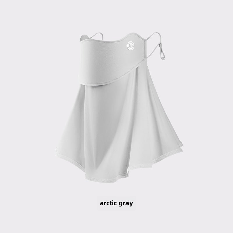 Summer Ice Silk UV Protection Breathable Face Cover Scarf XTJ103 Arctic Grey 