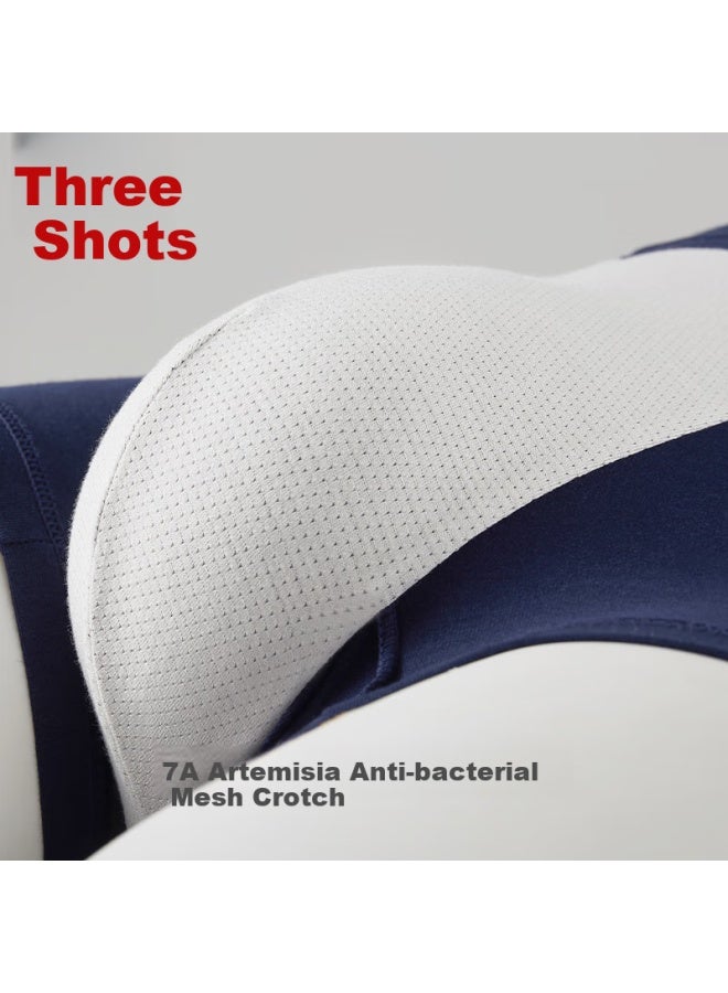 Threegun Men's Underwear, 7a Antibacterial Xinjiang Cotton, Men's Boxer Briefs, High-elastic Breathable Shorts, - Image 2
