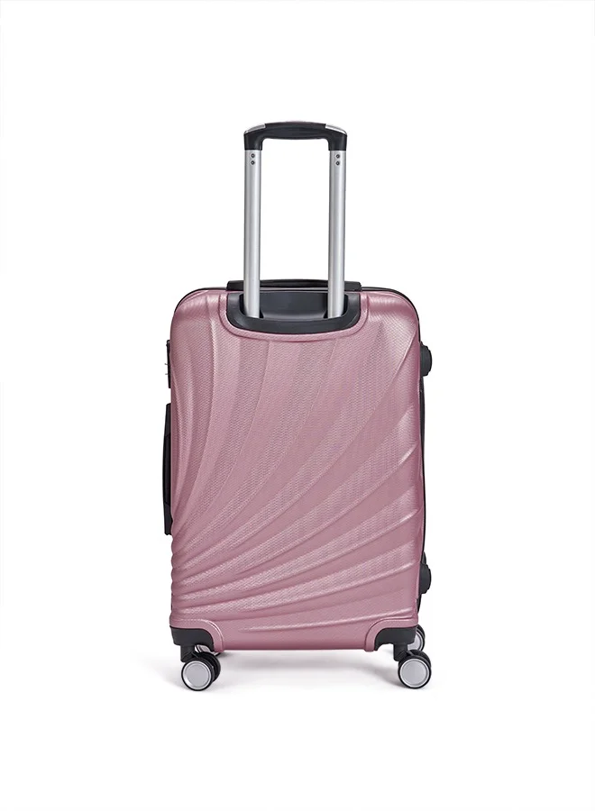 LIMRA Travel Bags From limra it consists of 3 luggage bags with a modern design and a solid rosegold color