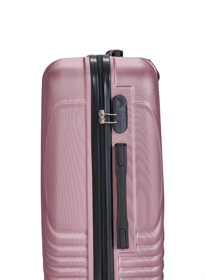 LIMRA Travel Bags From limra it consists of 3 luggage bags with a modern design and a solid rosegold color