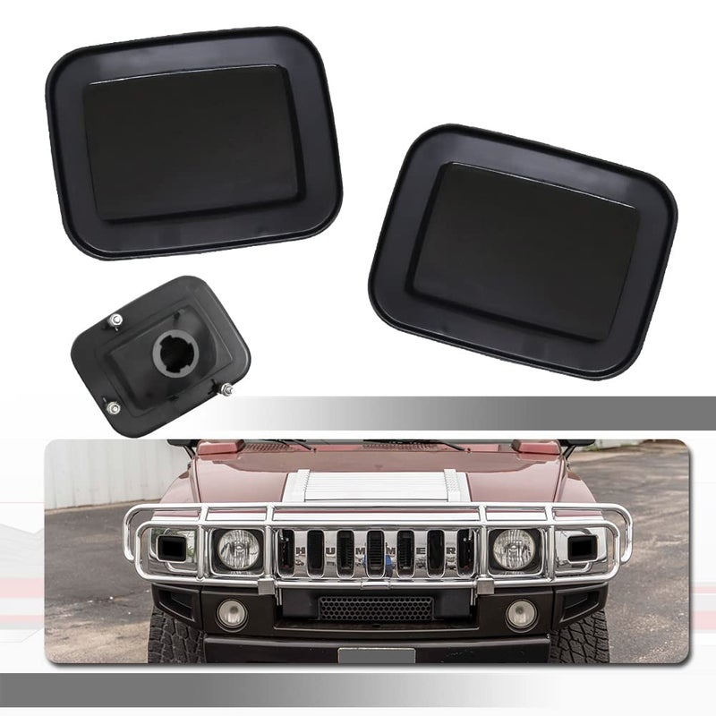 Tonsya For 2003 2004 2005 2006 2007 2008 2009 Hummer H2 Front Corner Turn Signal Parking Lights Housings Replacement Smoked Lens