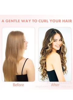 Daytoyz Heatless Curling Rod Headband – Premium Rods for Tight and Loose Curls - Mulberry Silk Wave Curler Soft Plush Cotton Filling Hairclips, Scrunchies  - Image 3