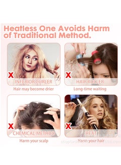Daytoyz Heatless Curling Rod Headband – Premium Rods for Tight and Loose Curls - Mulberry Silk Wave Curler Soft Plush Cotton Filling Hairclips, Scrunchies  - Image 4