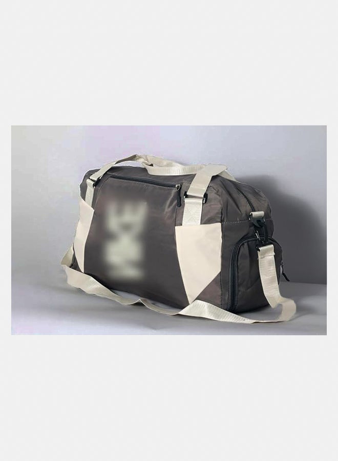 Sports Duffle Bag Shoulder Bag Waterproof Travel Gym Bag Large Capacity (Gray) - Image 2