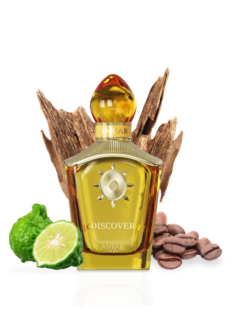 عنفر أنفار 1950 اكتشف عطر للجنسين، مستخلص عطر للرجال، إكليل الجبل، البرغموت، التوابل، الأرز، القهوة، الراتنج، العنبر، العود، البخور، 100 مل - Image 2