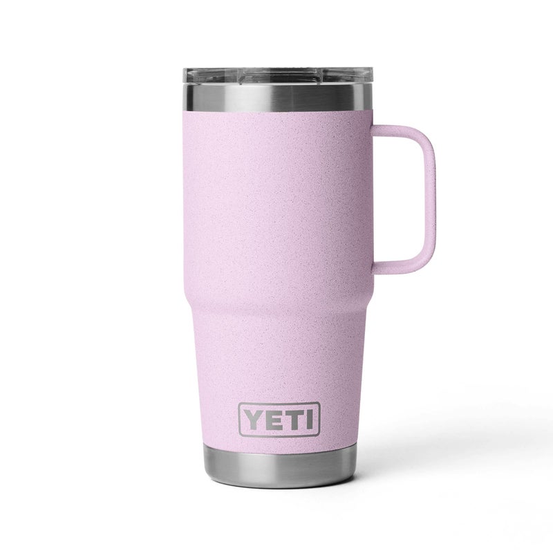 YETI Rambler 20 oz Travel Mug, Stainless Steel, Vacuum Insulated with Stronghold Lid, Cherry Blossom - Image 1