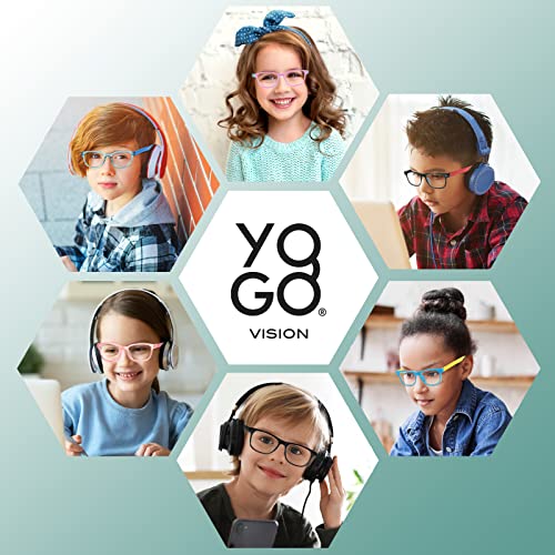 Yogo Vision Blue Light Blocking Glasses for Kids UV Protection Girls Boys Blue Light Glasses Anti Eyestrain (6 Pack) - Image 2