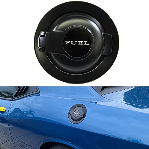 MOCW 68250120AA Fit for Dodge Challenger Fuel Filler Door Cover 2008-2023 Matte Black - Image 1