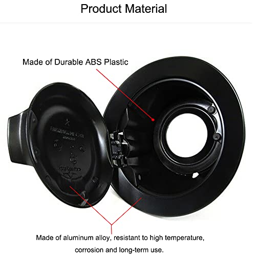 MOCW 68250120AA Fit for Dodge Challenger Fuel Filler Door Cover 2008-2023 Matte Black - Image 2