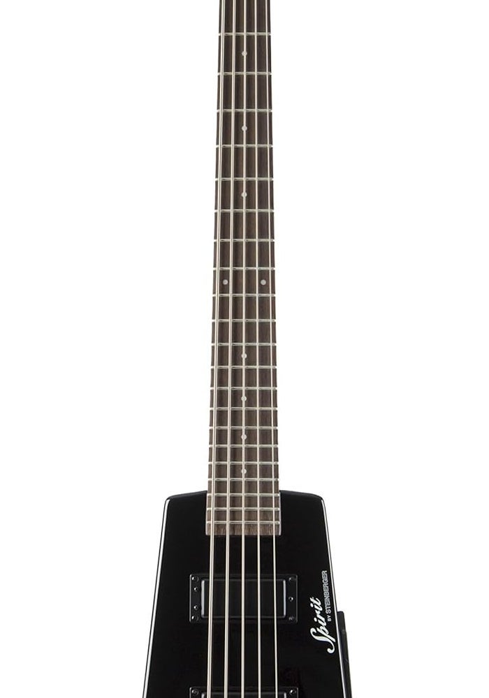 Steinberger Spirit XT25 Standard 5 String Bass Guitar, Black with Gig Bag - Image 1