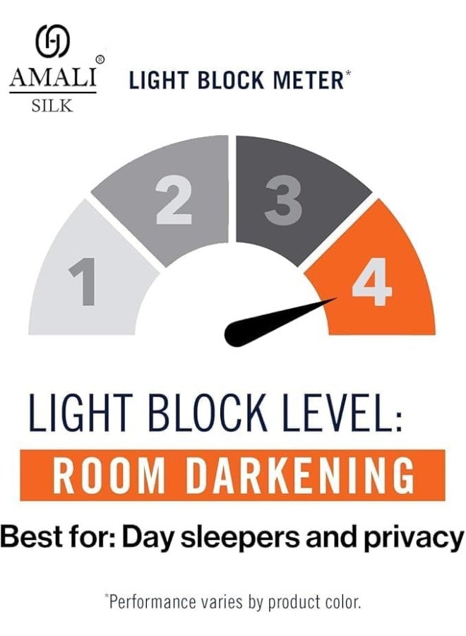 AMALI Elegant Blackout Curtains 2 Panel Set,16 Grommets, Size (L 274 x W 132) cm) for Living Room and Bedroom Shiny Polyester Fabric - Image 5