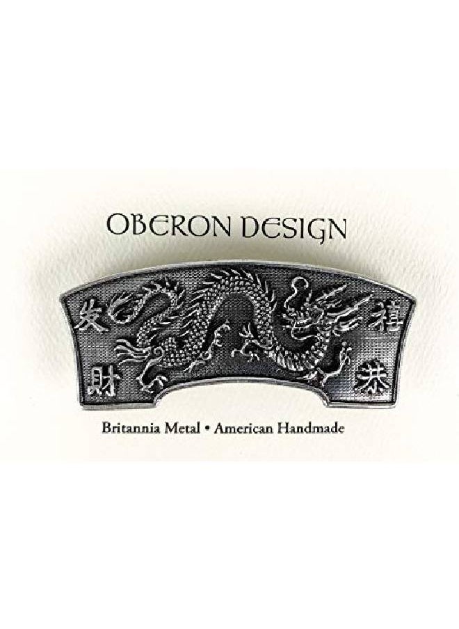 Oberon Design - Dragon Hair Clip Hand Crafted Metal Barrette Made In The Usa With A Medium 70Mm Clip By - Image 1