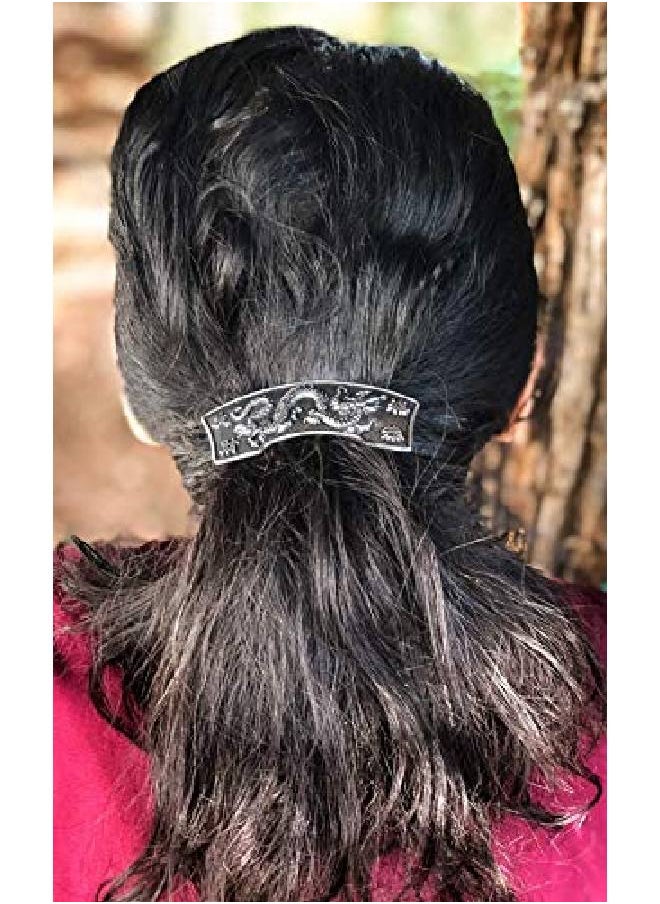 Oberon Design - Dragon Hair Clip Hand Crafted Metal Barrette Made In The Usa With A Medium 70Mm Clip By - Image 1