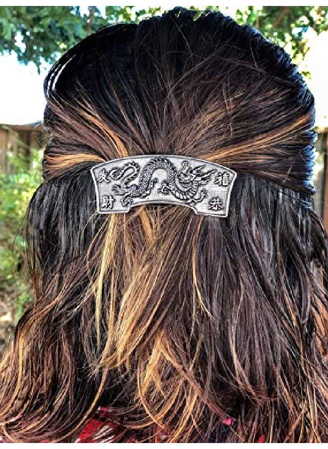 Oberon Design - Dragon Hair Clip Hand Crafted Metal Barrette Made In The Usa With A Medium 70Mm Clip By - Image 1