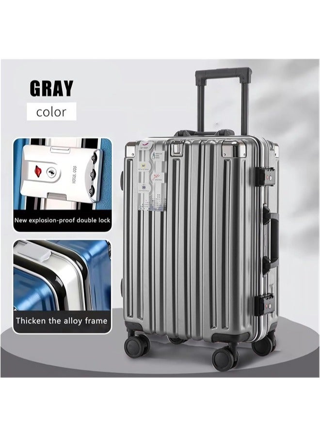 دنزوز مجموعات الأمتعة 3 قطع الإطار من الألومنيوم تحمل على ذلك وفحص حقيبة PC ABS قشرة TSA قفل TSA لا سحاب - Image 4