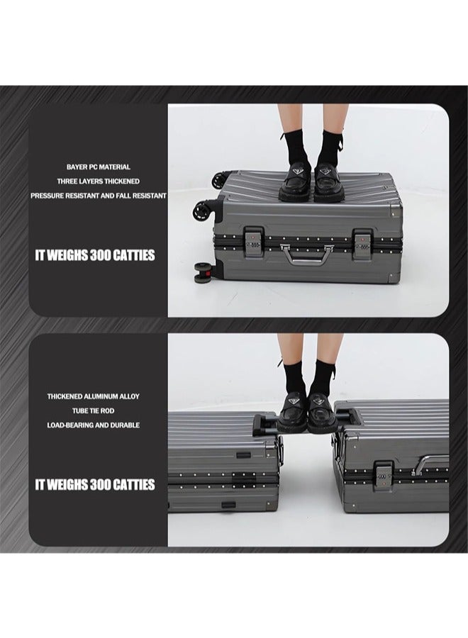 دنزوز مجموعات الأمتعة 3 قطع الإطار من الألومنيوم تحمل على ذلك وفحص حقيبة PC ABS قشرة TSA قفل TSA لا سحاب - Image 5