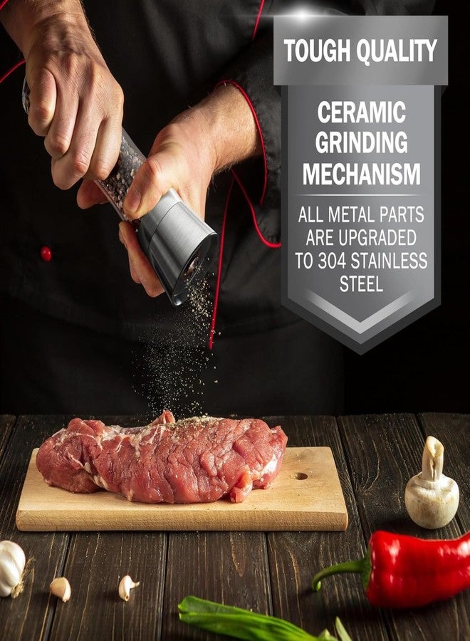 Lynacz Pepper Grinder Stainless Steel with Adjustable Coarseness | 5-Level Salt & Spice Mill Shaker for Kitchen Use - Image 3
