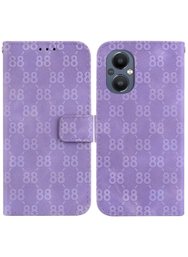 S-TOP Case For OnePlus Nord 2 5G Double 8-shaped Embossed Leather Phone Case - Image 1