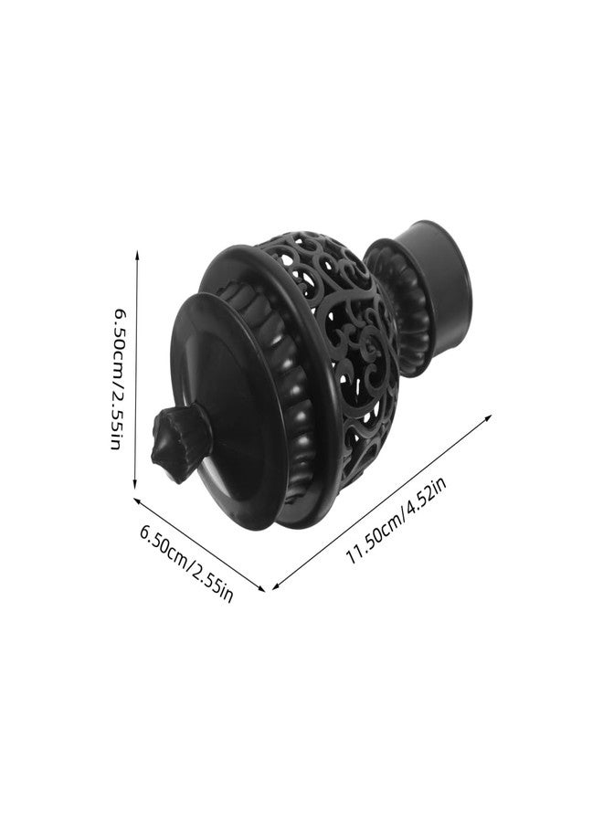 Amosfun 12 pcs Curtain Rod End Caps Hollow Window Curtain Rod Decorative Finials Easy in Installation Fits Diameter 28mm - Image 2