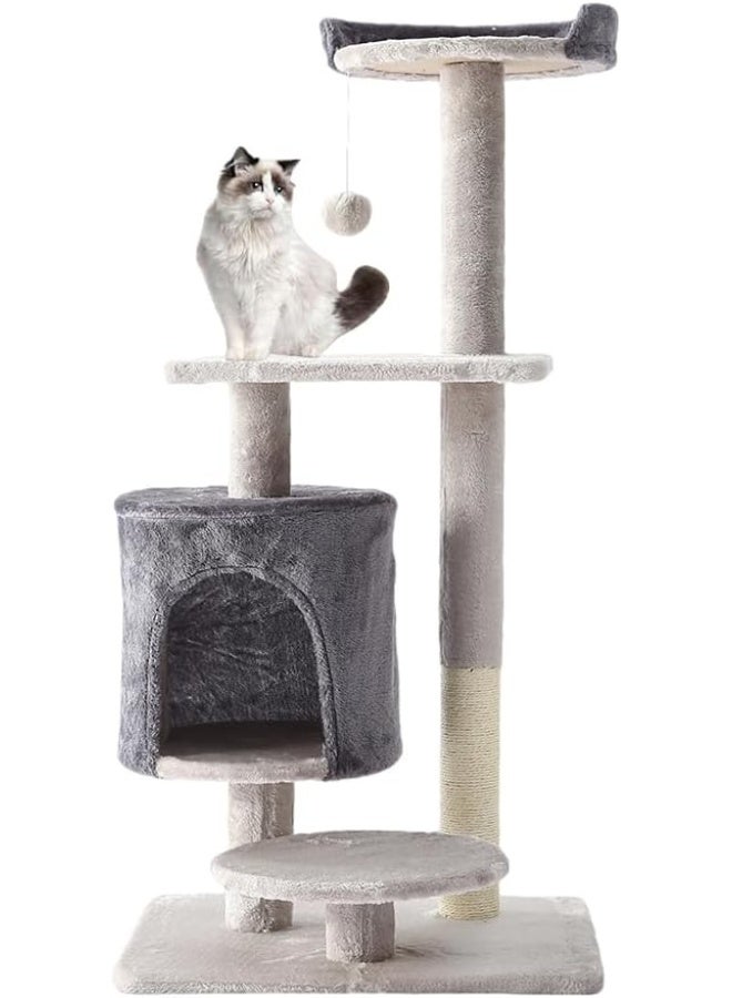 NeoStyle Cat Tower, Indoor Cat Tree With Sisal Covered Catch Posts and Plush Catch Balls, Suitable for Small and Medium-sized Cats - Image 1