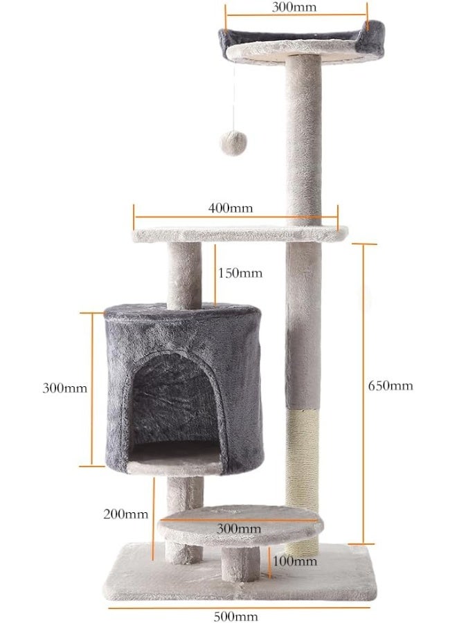 NeoStyle Cat Tower, Indoor Cat Tree With Sisal Covered Catch Posts and Plush Catch Balls, Suitable for Small and Medium-sized Cats - Image 2