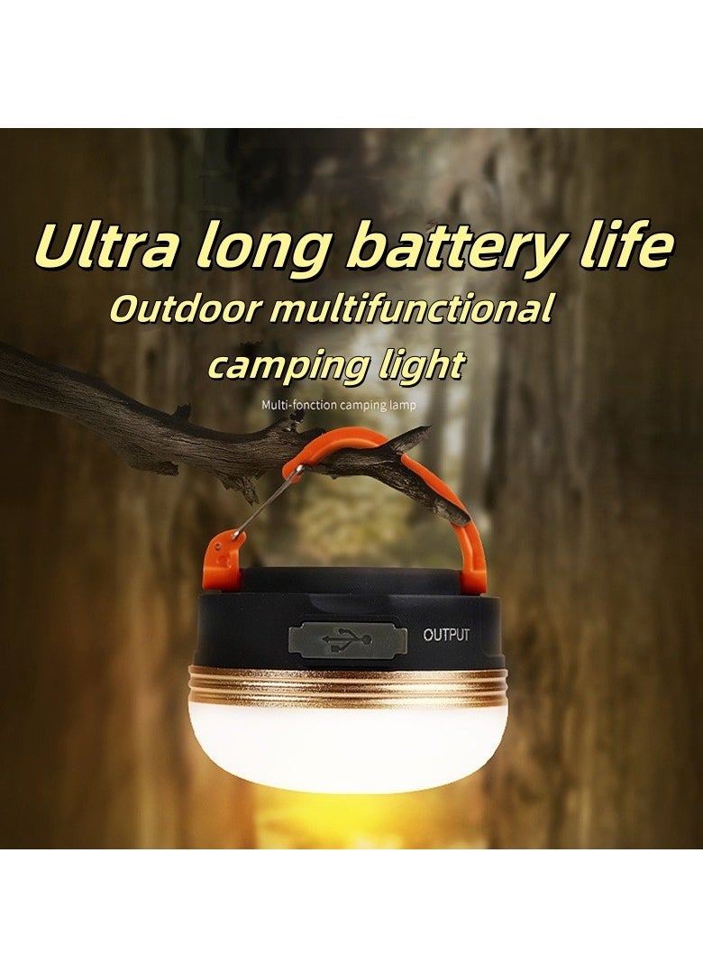 Generic LED Camping Light, Rechargeable & Portable Tent Light, ,3 Light Modes,1200mAh Power Bank,with Magnet Base,Electric Lantern Flashlight for Camping/Hiking/Fishing/Hurricane/Emergency(2 Packs)  - Image 1