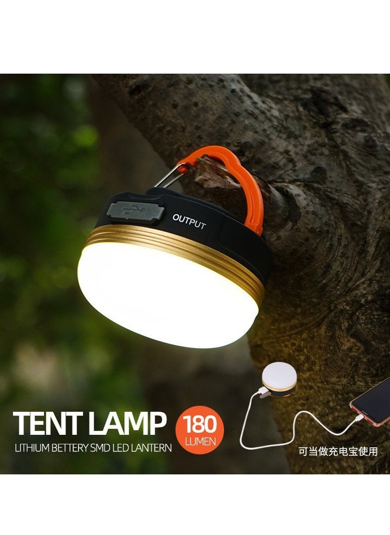 Generic LED Camping Light, Rechargeable & Portable Tent Light, ,3 Light Modes,1200mAh Power Bank,with Magnet Base,Electric Lantern Flashlight for Camping/Hiking/Fishing/Hurricane/Emergency(2 Packs)  - Image 2