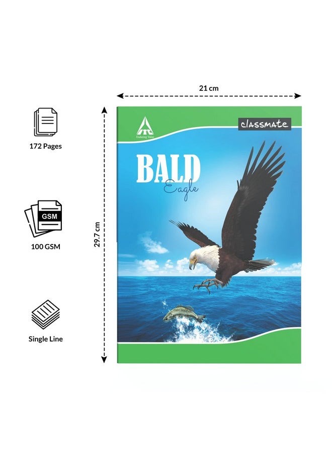classmate Classmate Long Book - Single Line, 172 Pages, 297 mm x 210 mm - Pack Of 3  - Image 4