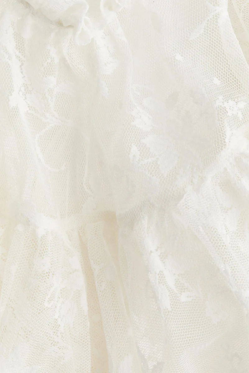 H&M Flounce-trimmed lace blouse