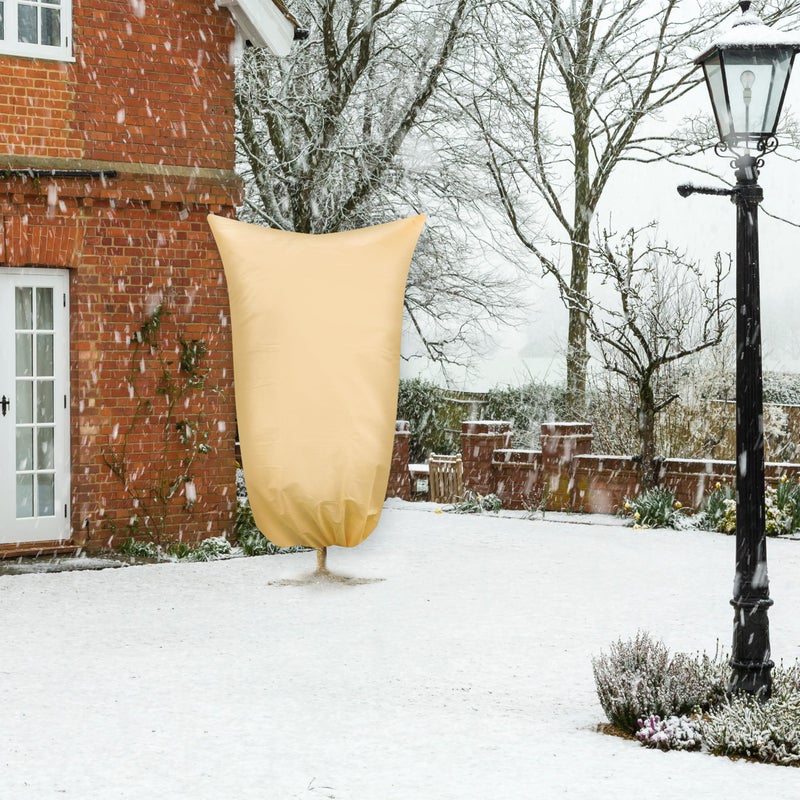 SCRUBIT Plant Covers Freeze Protection, 60 x 70 in. Frost Cloths for Outdoor Plants Fruit Trees & Shrubs with Zipper and Drawstring, Thick Winter Plant Covers - 2 Pack Tree Frost Blankets - Image 5