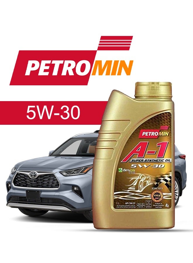 Petromin Engine Oil – For TOYOTA Highlander V4 2024 - 2007, 5 Liter,  5w30 Petromin - With Engine Oil Filter - 2007 2008 2009 2010 2011 2012 2013 2014 2015 2016 2017 2018 2019 2020 2021 2022 2023 2024
