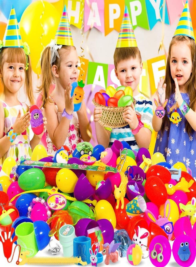 ١٠٠ بيضة عيد فصح معبأة مسبقًا بألعاب مبتكرة، حشوات بيض عيد الفصح البلاستيكية بكميات كبيرة لألعاب البحث عن بيض عيد الفصح، حشوات سلال عيد الفصح للأطفال الصغار من الجنسين، أكياس هدايا مليئة ببيض عيد الفصح، هدايا حفلات - Image 3