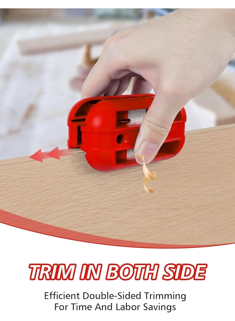 Zikra Quad Trimme Edge Banding Trimmer, With Tungsten Carbide Blades, Veneer Edge Band Trimmer for Wood Veneer, Woodworking Projects (Furniture and Cabinet Making), Red - Image 4