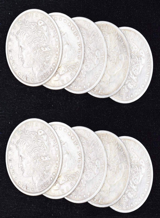 Fogilas 10 Pcs Steel Morgan Dollar (3.8cm Dia) Magic Tricks Can Be Sucked Props Accessories Used Appearing/Disappearing Coin Magie Props - Image 1
