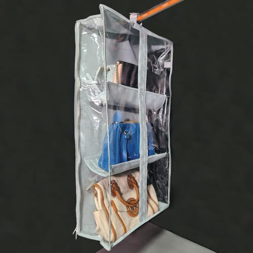 Homestrap Handbag Hangease 3 Layer Bag Organizer Cover for Handbags|Transparent Storage Bag - Image 1