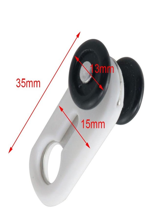 JCBIZ 30PCS Ceiling Roller Curtain Fittings Silent Curtain Track Pulleys Guide Rail Hook Suitable for Wardrobes and Sliding Door - Image 5