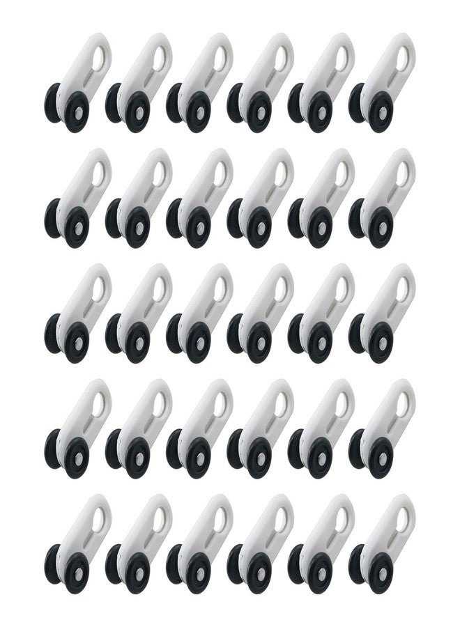 JCBIZ 30PCS Ceiling Roller Curtain Fittings Silent Curtain Track Pulleys Guide Rail Hook Suitable for Wardrobes and Sliding Door - Image 1