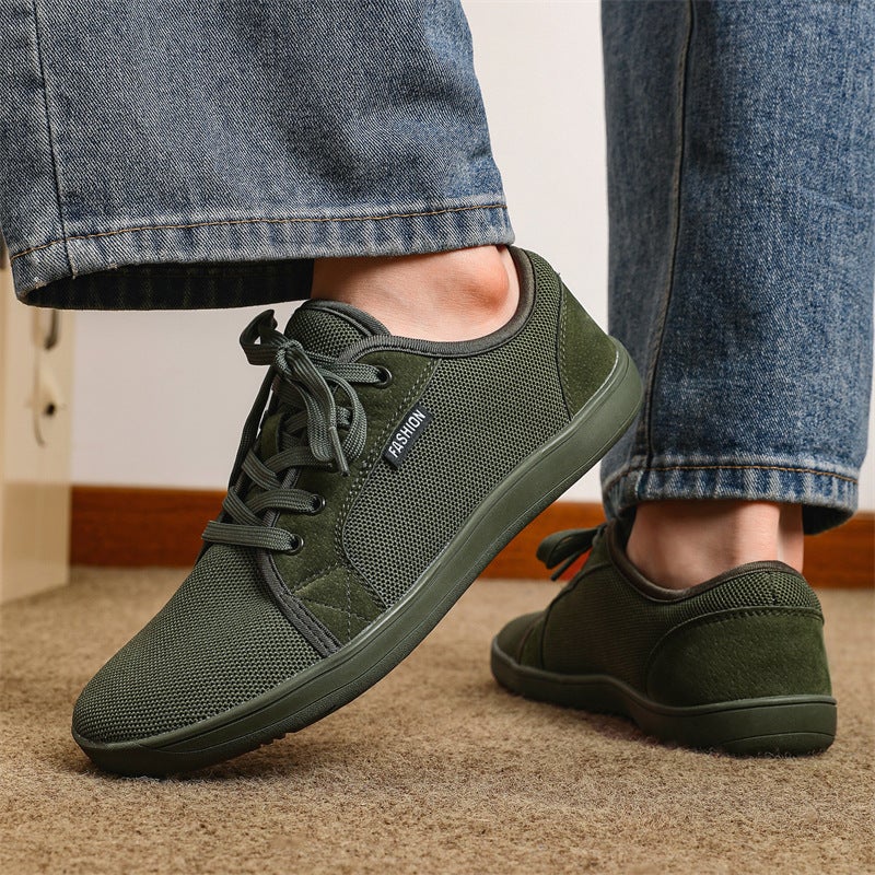 Plus Size Breathable Mesh Shoes For Men And Women Flying Woven Sneaker Wide Barefoot Shoes Flat Casual Shoes Wide And Narrow Shoes - Image 3
